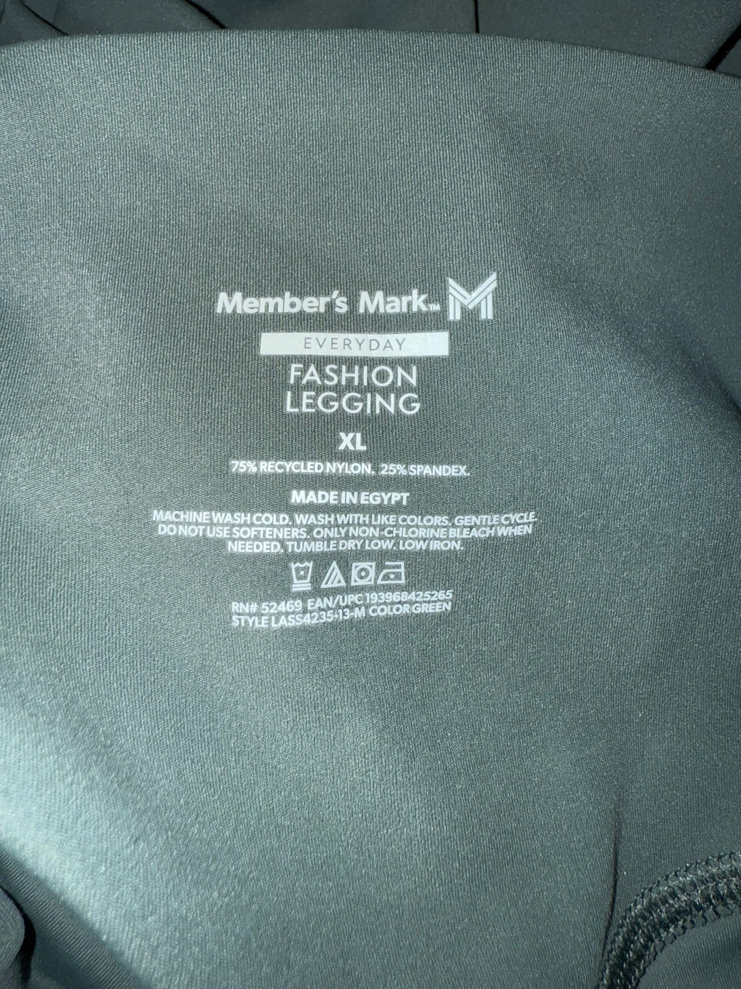 Members Mark (XL) Green Everyday Fashion Leggings