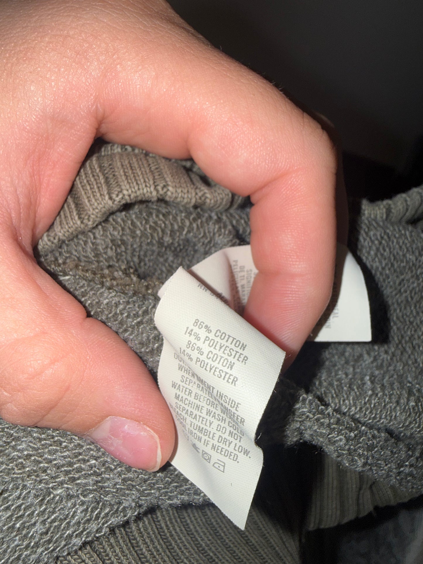 Aerie (XL) Green Ribbed Fold-Over Neck 3/4 Zip Up Sweatshirt