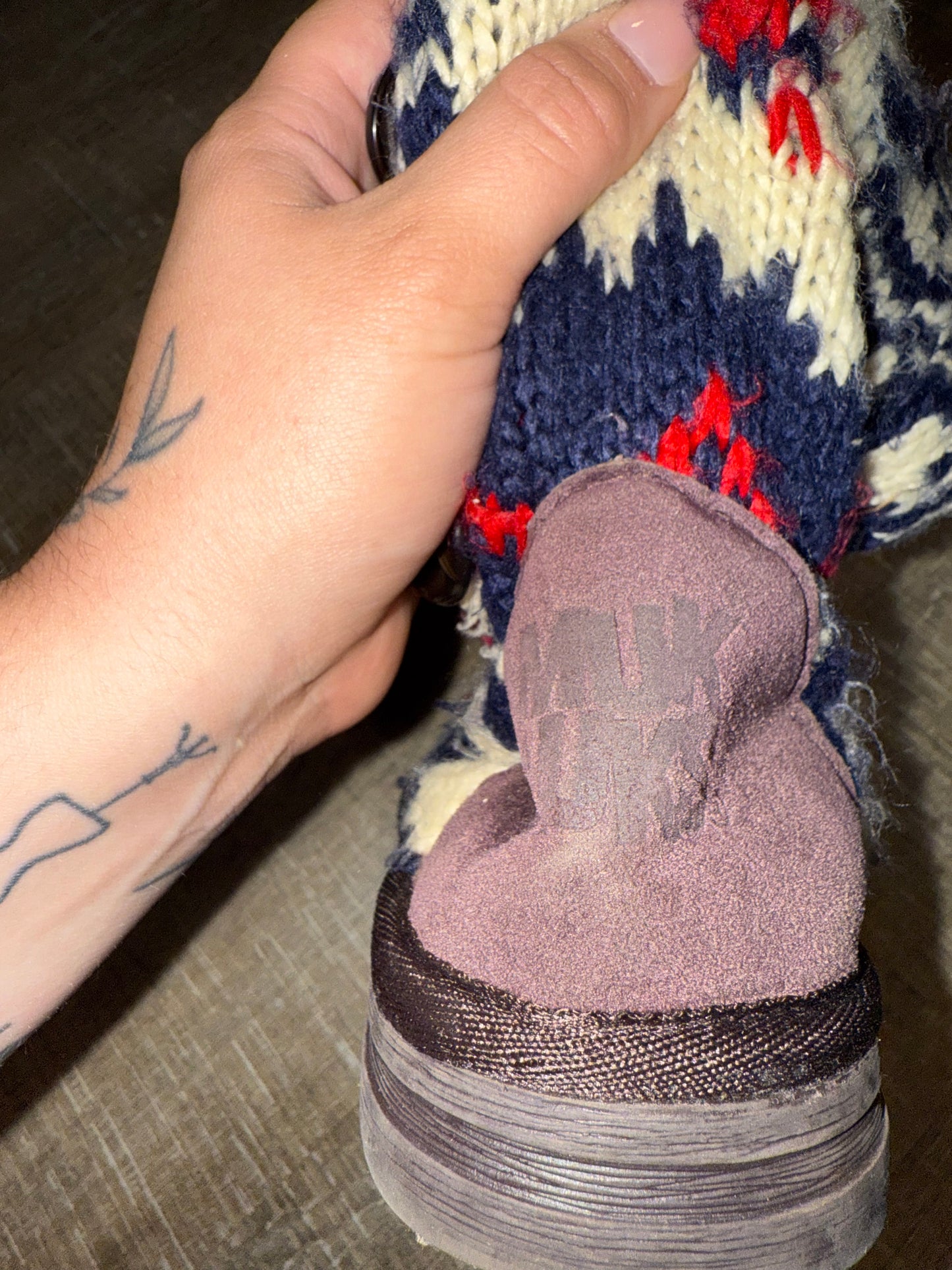 (7) Knit Sherpa Winter Boots