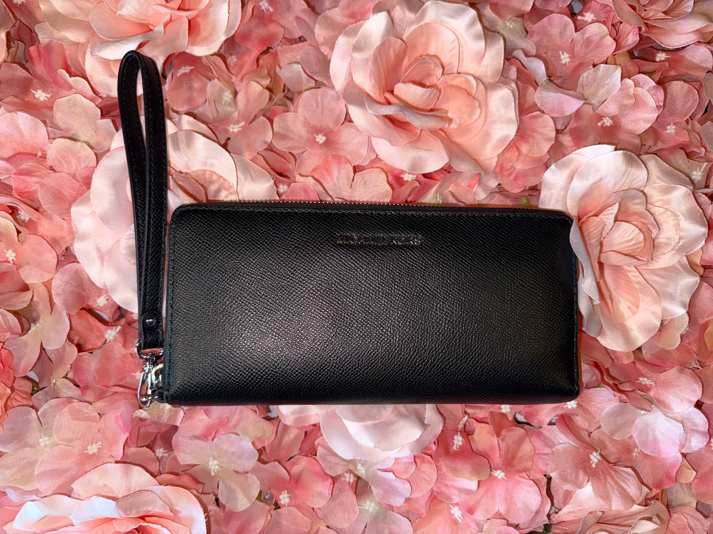 Michael Kors Black Jet Set Travel Continental Leather Wallet