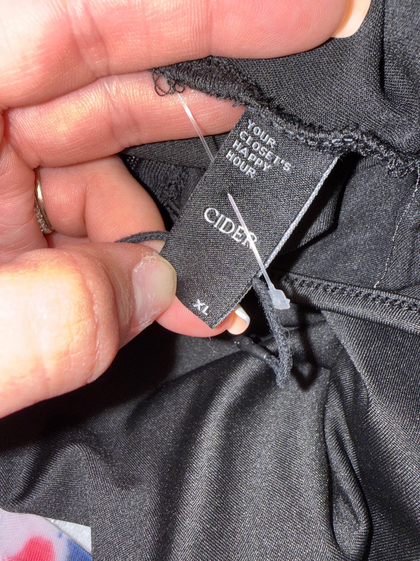 Cider (XL) Black Sleeveless Romper