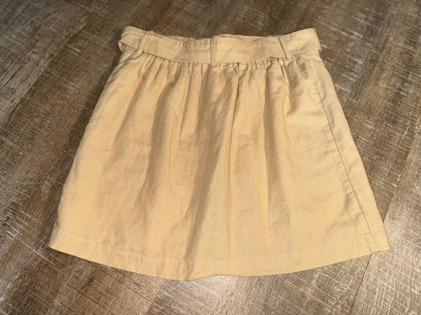 American Eagle (Small) Tan Linen Button Up Skirt
