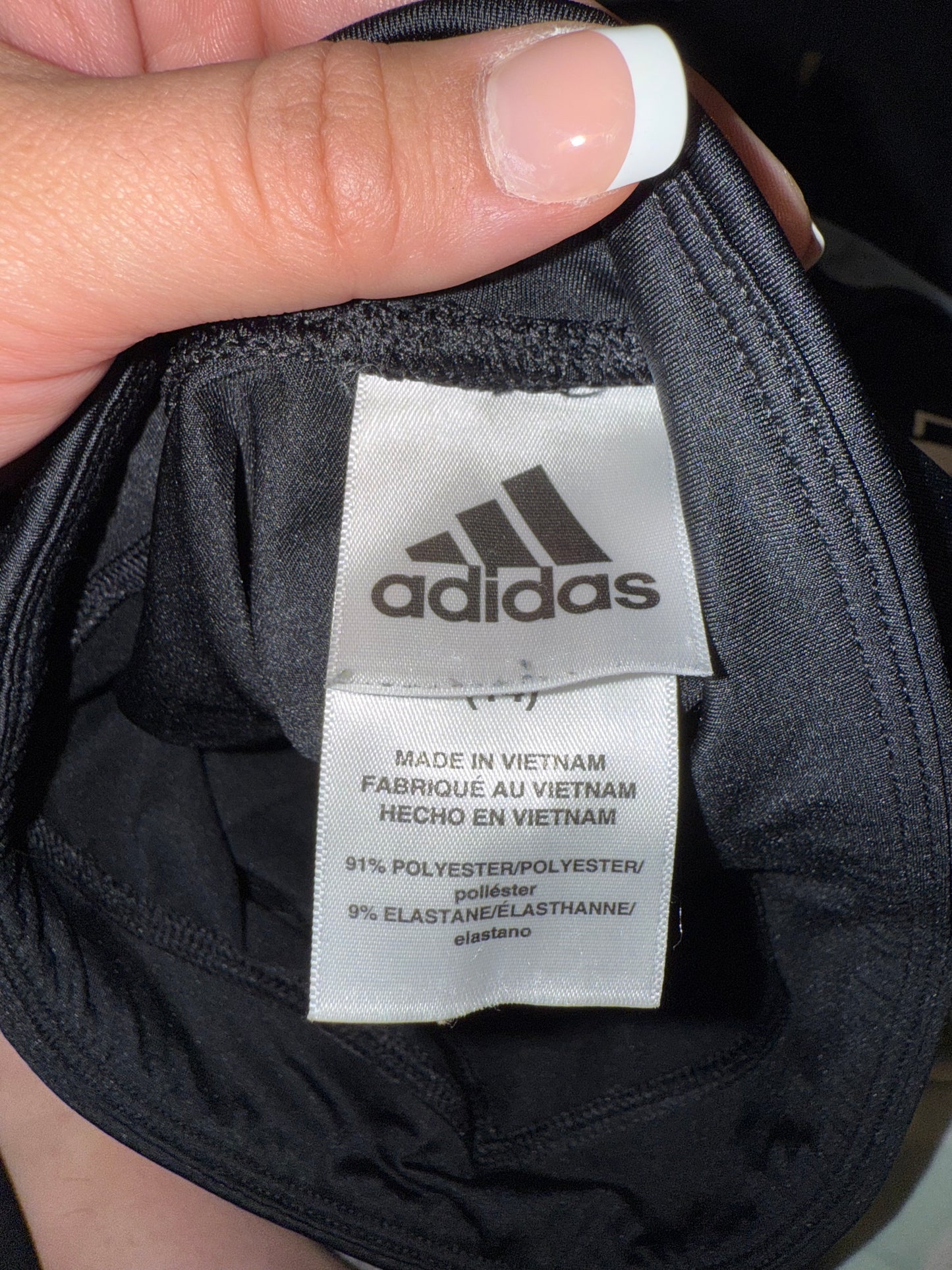 adidas (Kids Large) Black & White Leggings