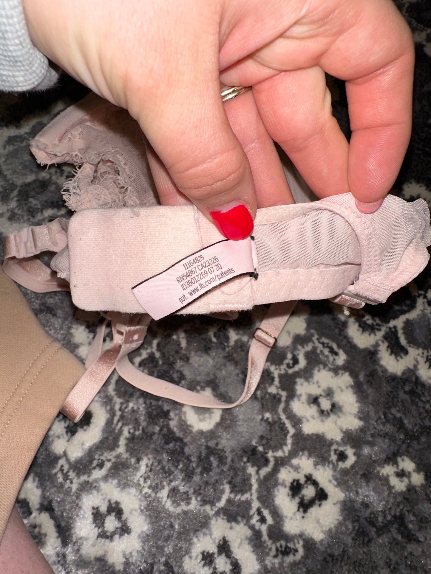 Victoria's Secret Lined Balconette Pink Lace Sheer Lined Bra