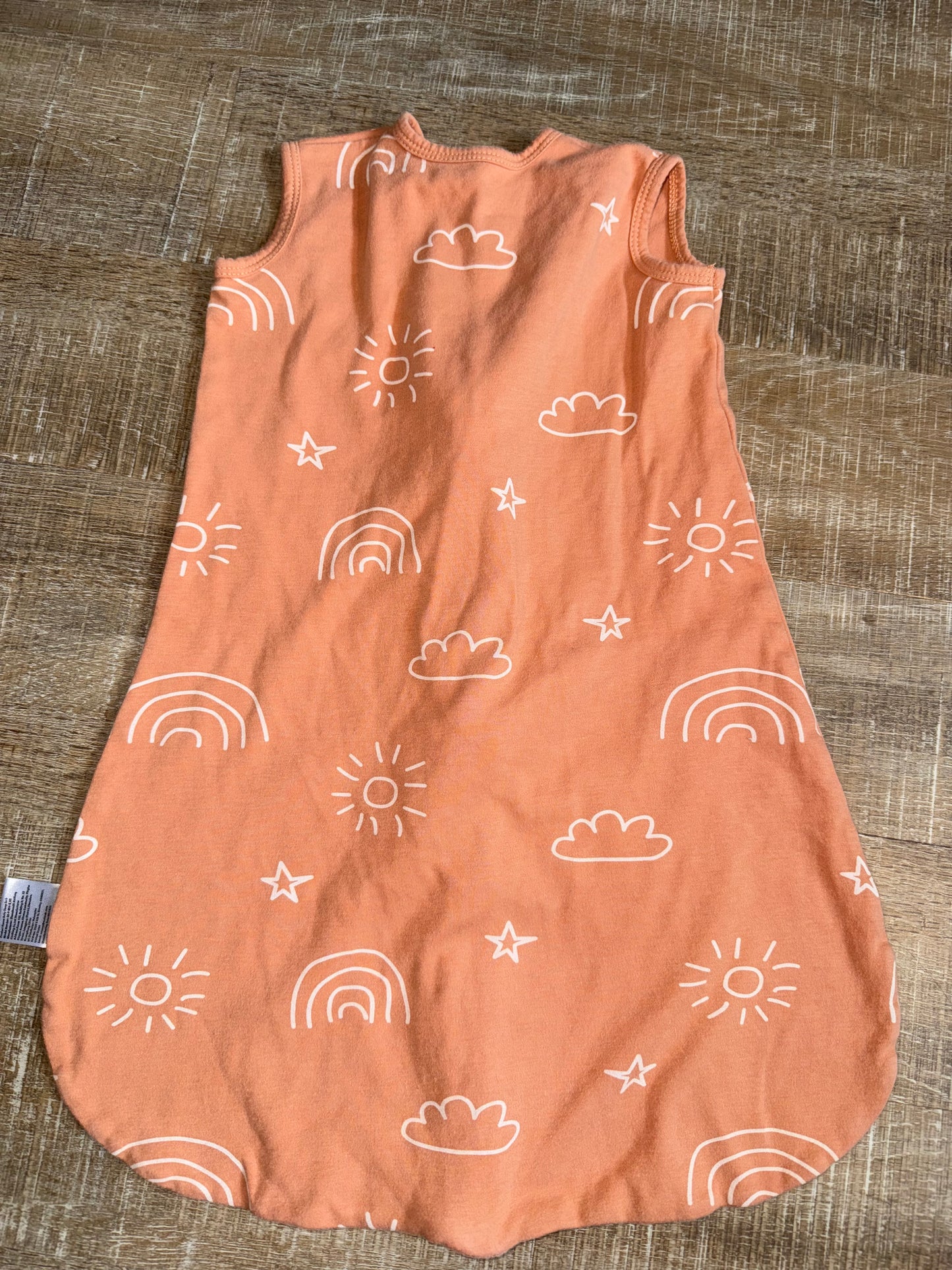 Yoofoss (0-6 Months) Orange Rainbow/Stars Pattern Sleep Sack