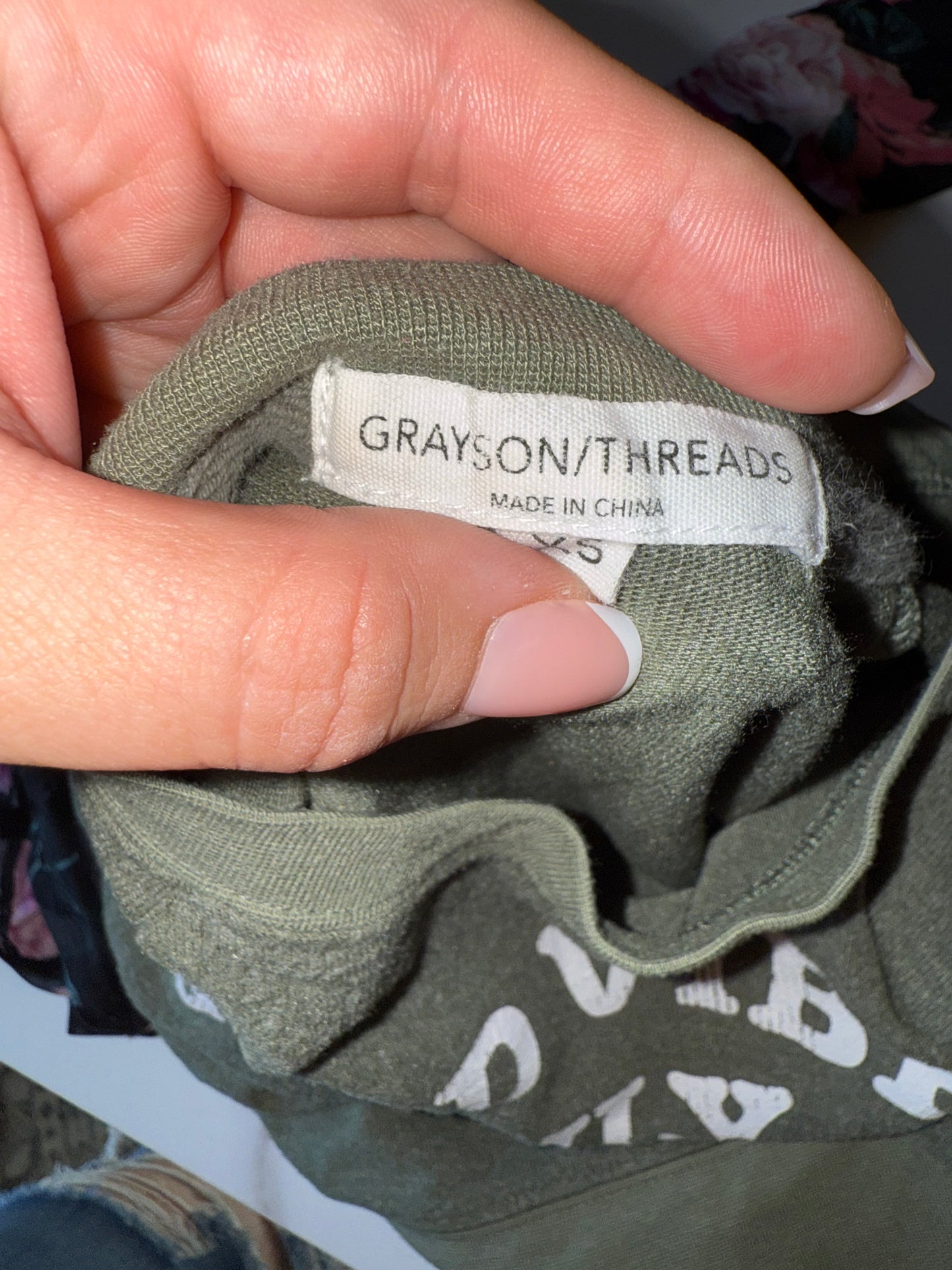 Grayson Threads (XS) 'Good Vibes Only' Green Crewneck Sweatshirt