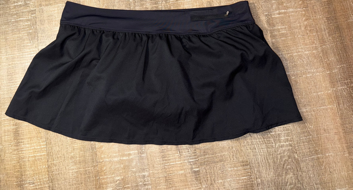 Nike (2X) LIKE NEW Black Swim Skirt with Built in Undies
