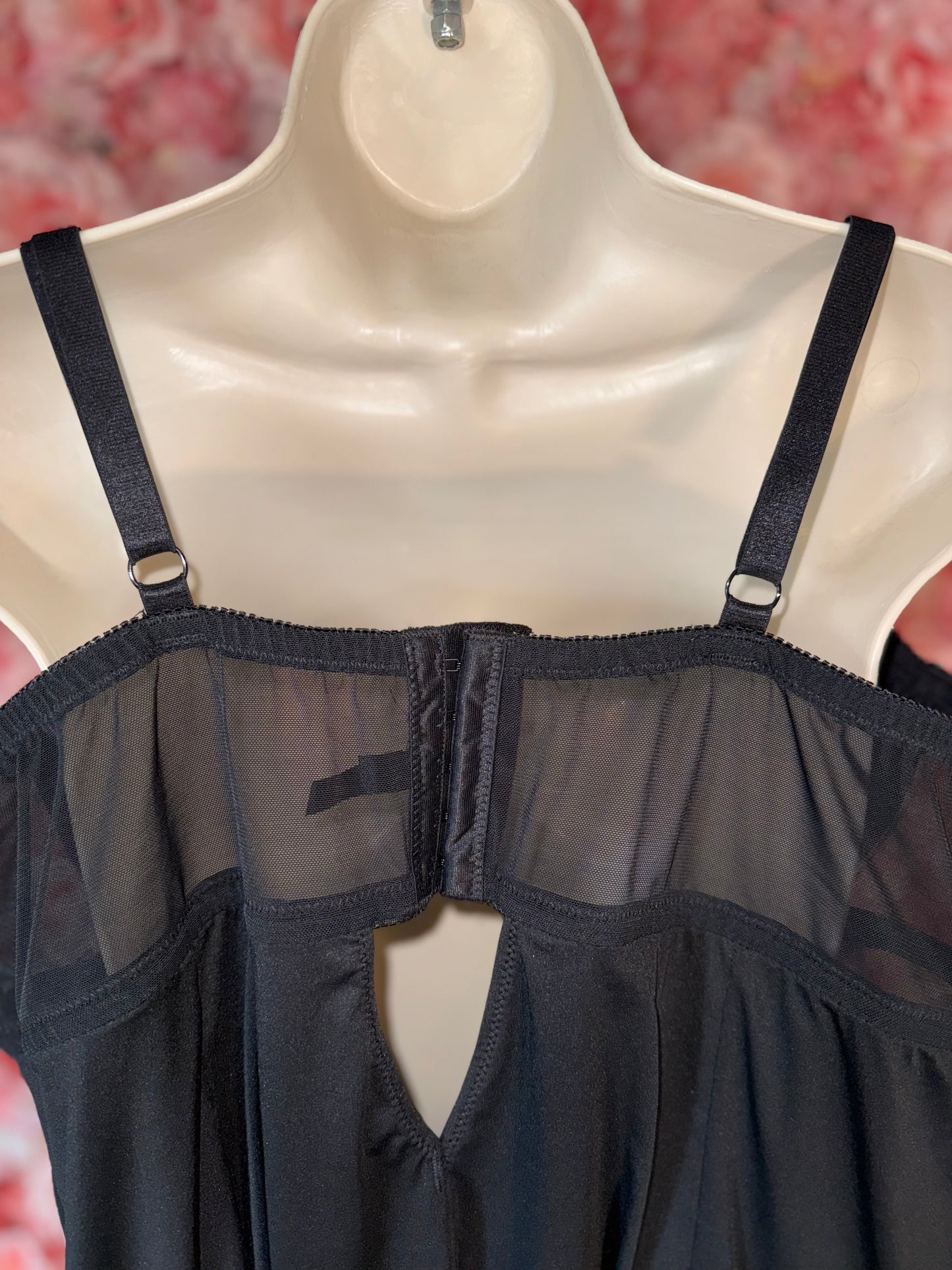 Torrid (3) Black Chemise Slip Lingerie with Sheer Sides