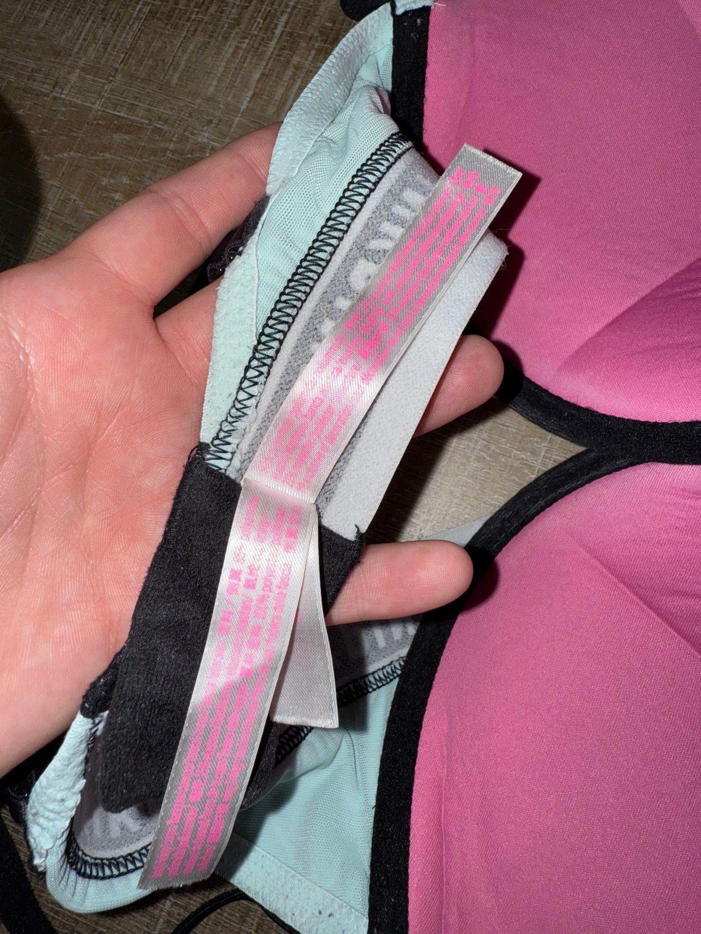 PINK Victoria's Secret (34D) Blue Wear Everywhere Super Push Up Bra