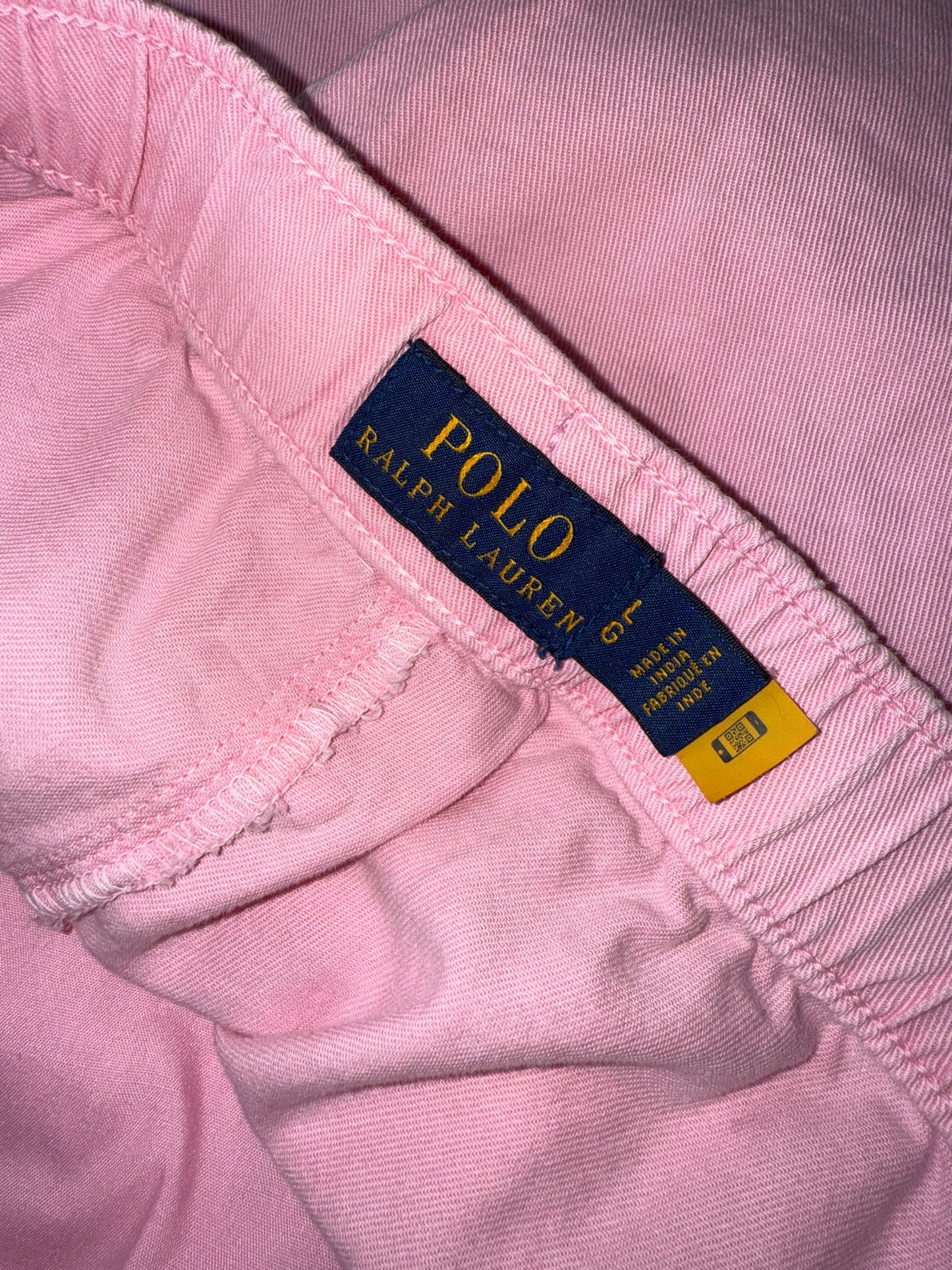 Polo Ralph Lauren (Large) Womens Pink Pony Logo Drawstring Shorts w Pockets