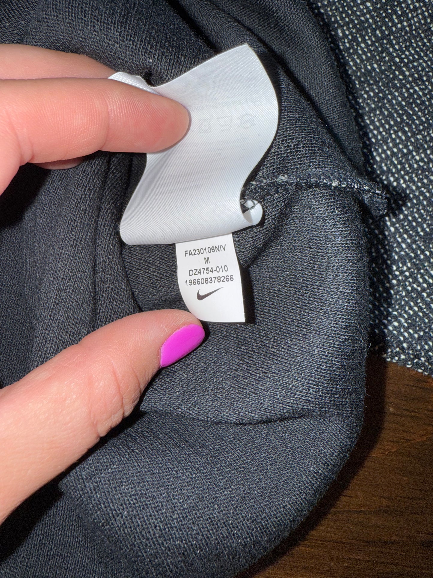 NWT Nike Yoga (Medium) Brand New Black/Grey Knit Cropped Crewneck Sweatshirt