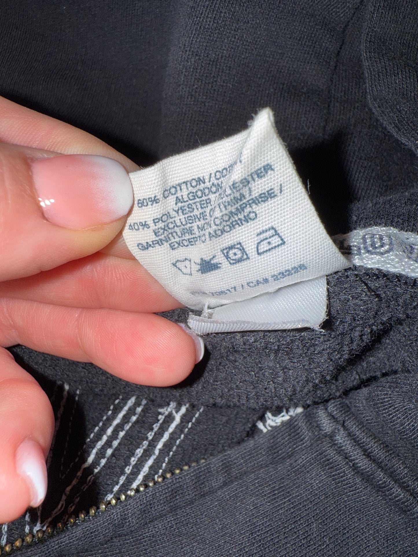 PINK Victoria's Secret (XS) Black/White Full Zip Up Jacket