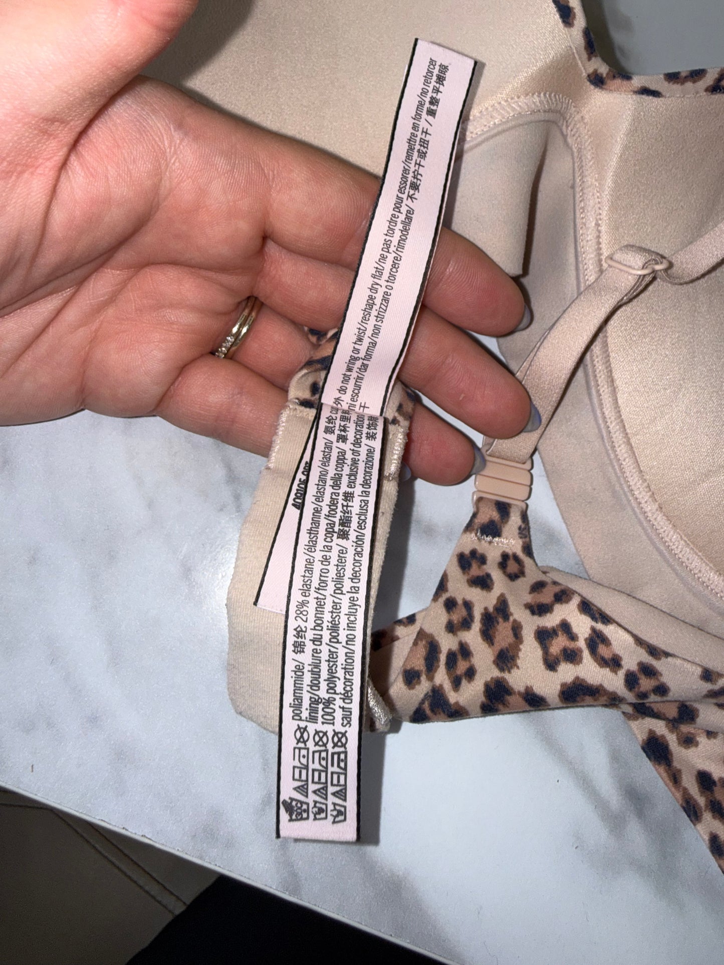 Victoria's Secret (36B) Cheetah Print Incredible Secret Padded No Wire Bra