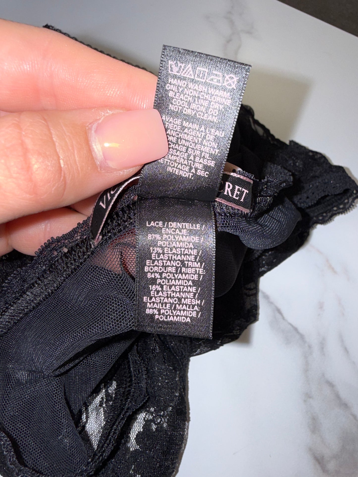 Victoria's Secret (Small) Black Lace Sheer Lingerie Bodysuit