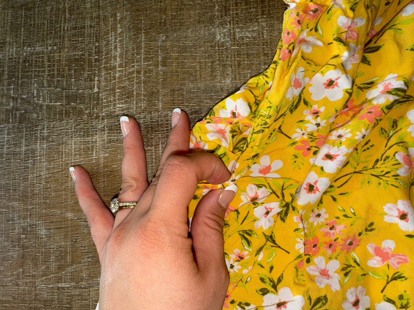 The Children's Place (Medium) Yellow Floral Off-The-Shoulder Maxi Dress