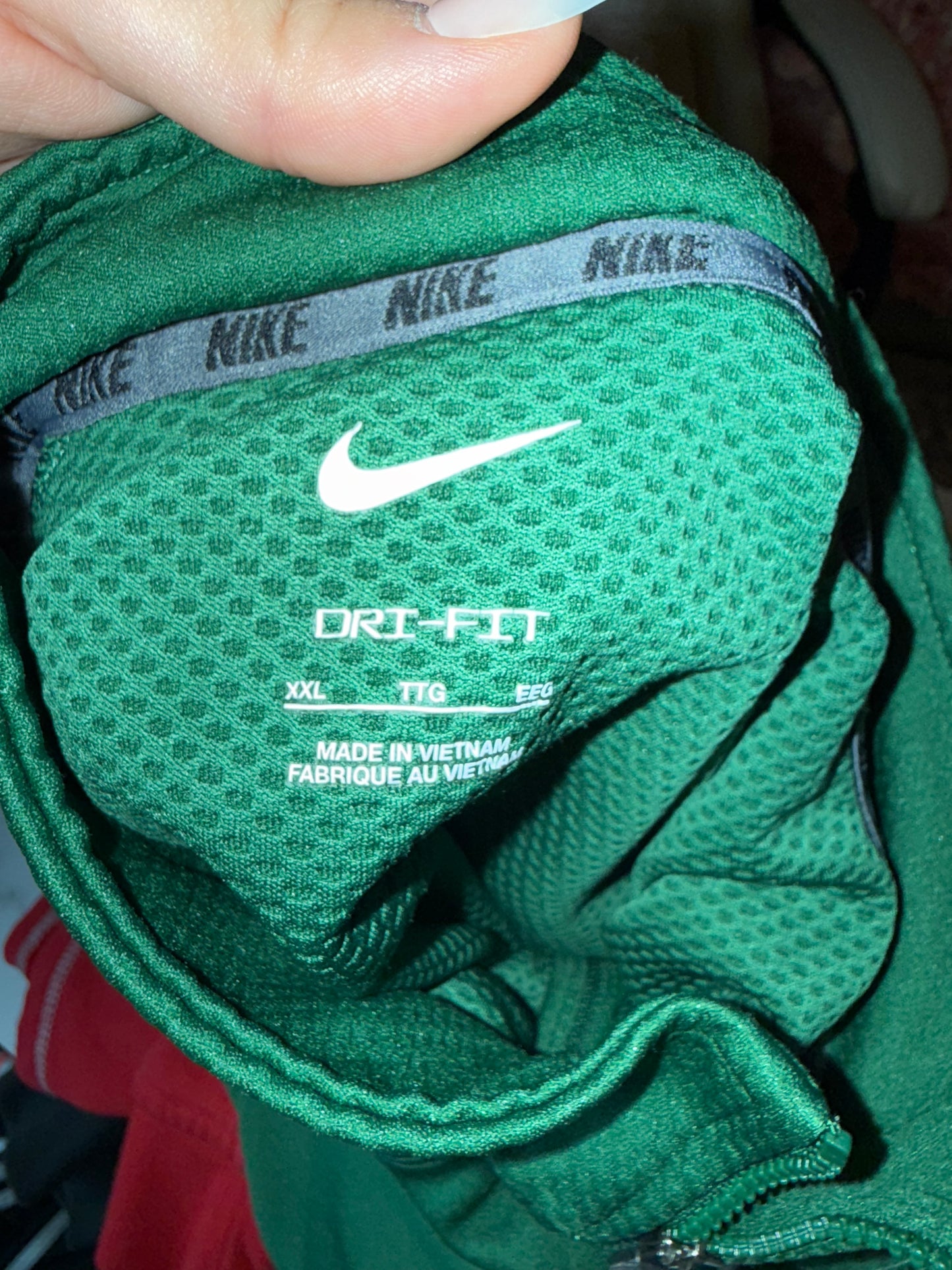 Nike (XXL) Green 3/4 Zip Up Dri Fit Pullover
