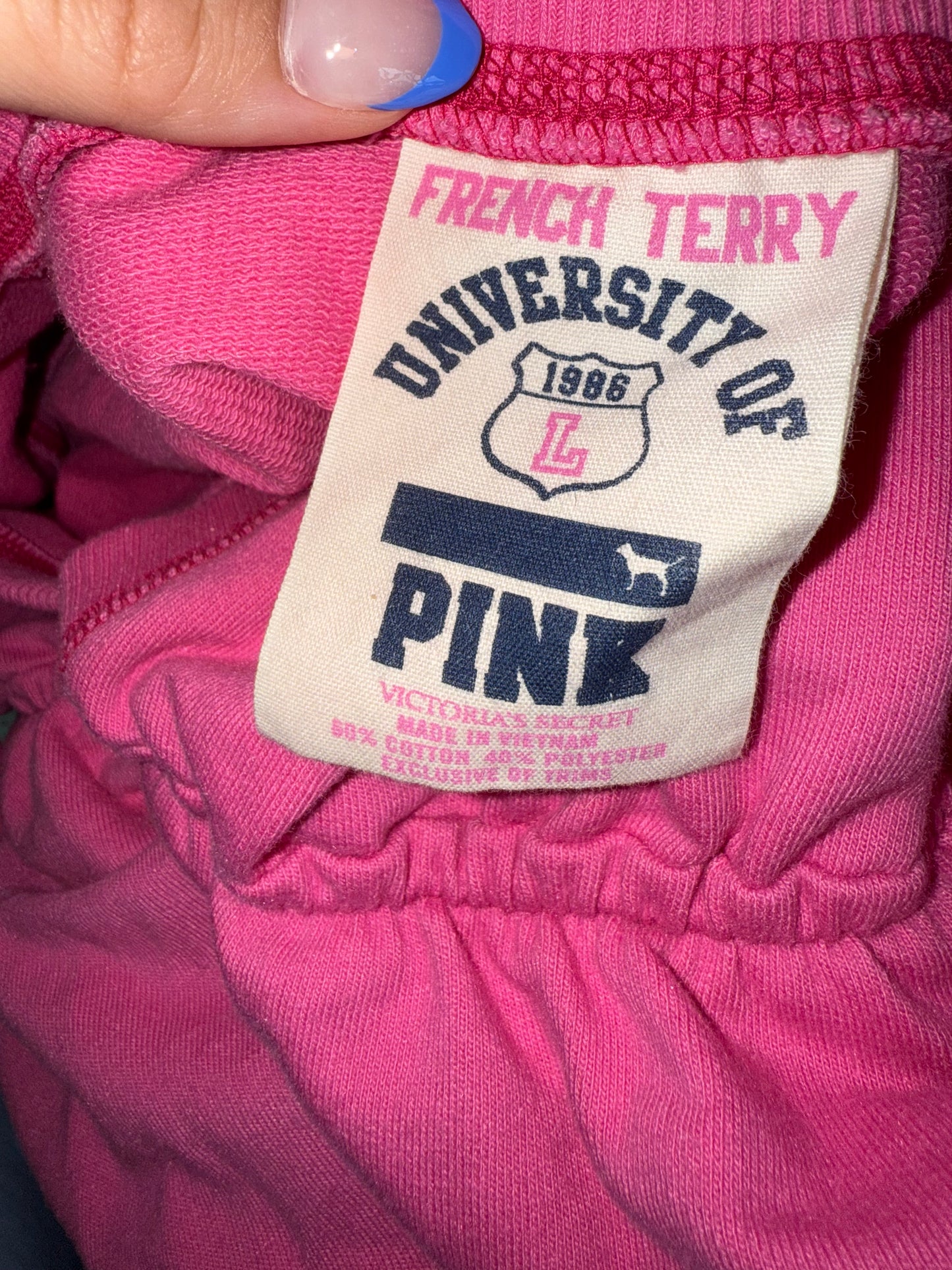 PINK VS (Large) Pink Vintage University of PINK V-Neck Dress w Pockets