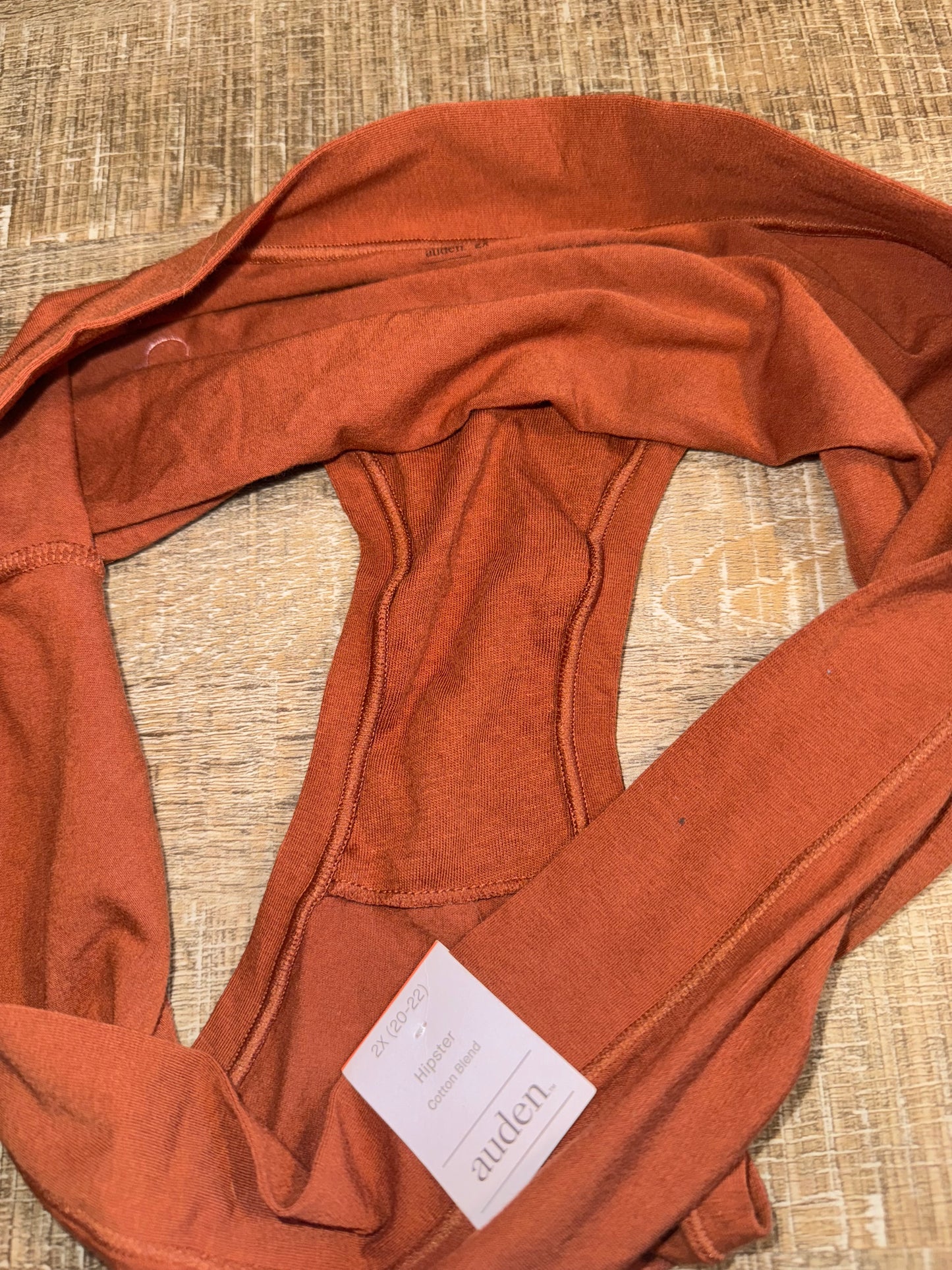 NWT auden (2X) Brand New Burnt Orange Hipster Style Undies