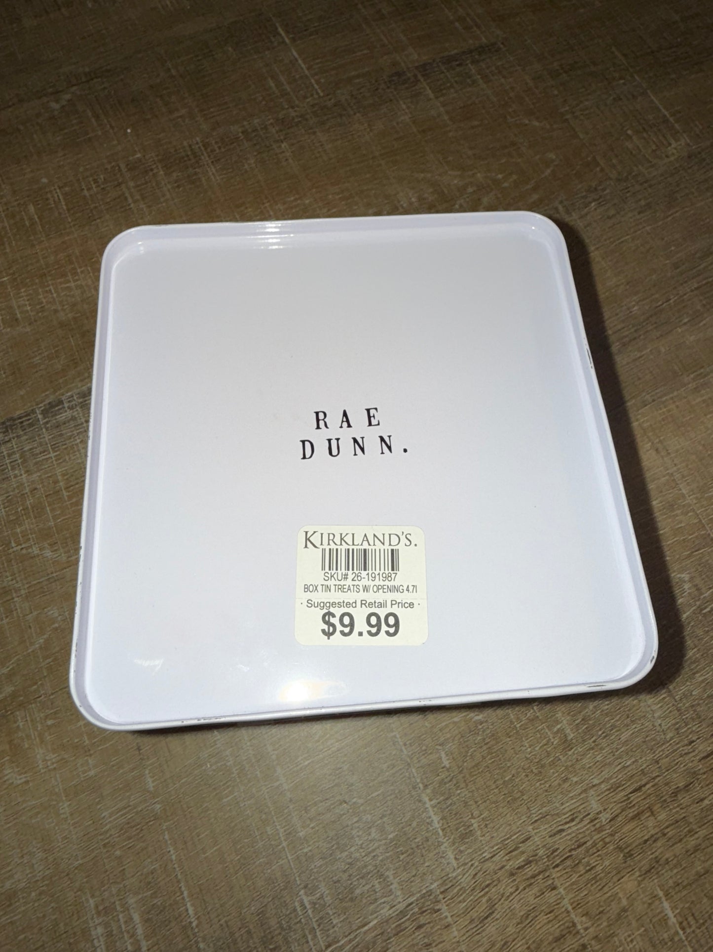 Rae Dunn Black and White Metal 'Sweets' Box