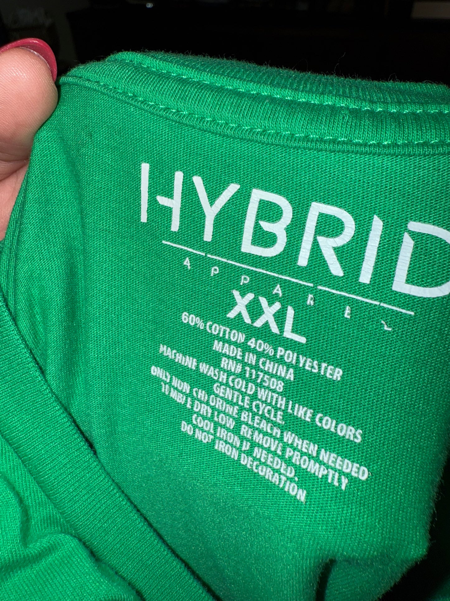 Hybrid (XXL) Green Christmas T-Shirt Apparel