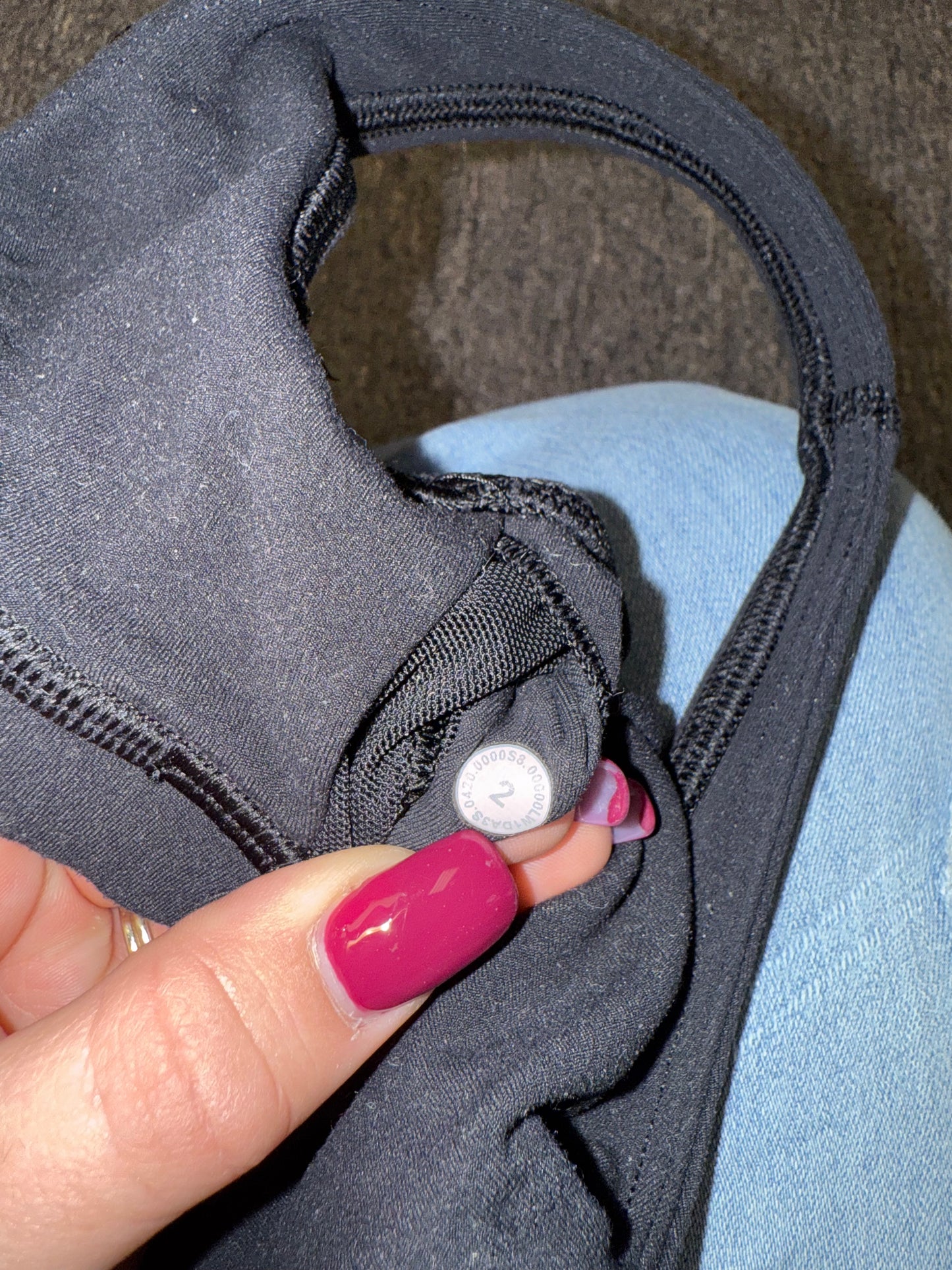 lululemon (2) Black Cropped Tank with Built in Bra