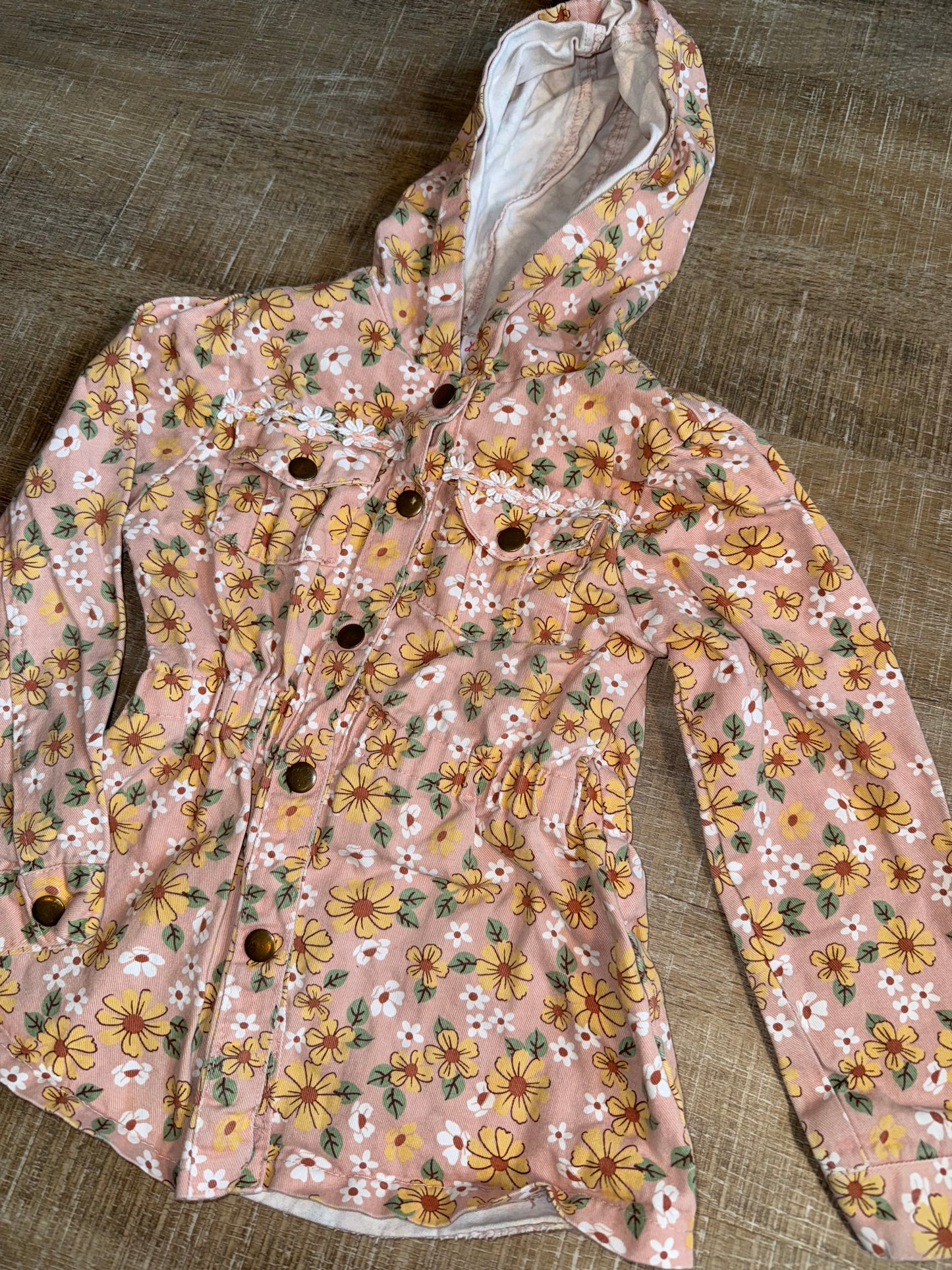 Little Lass (6X) Pink Floral Button Up Jacket