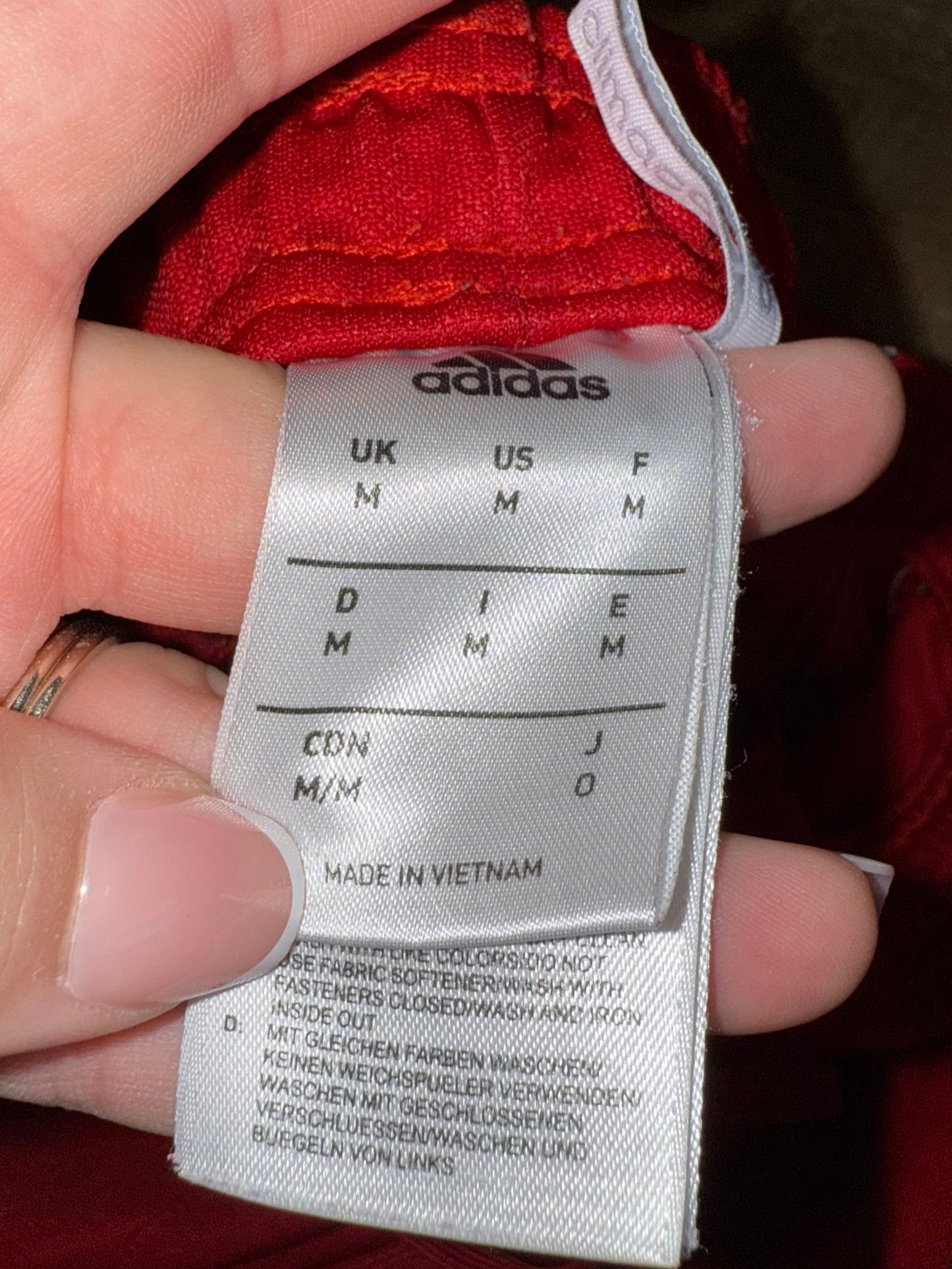 adidas (Medium) Red Soccer Pants with Zipped Ankles