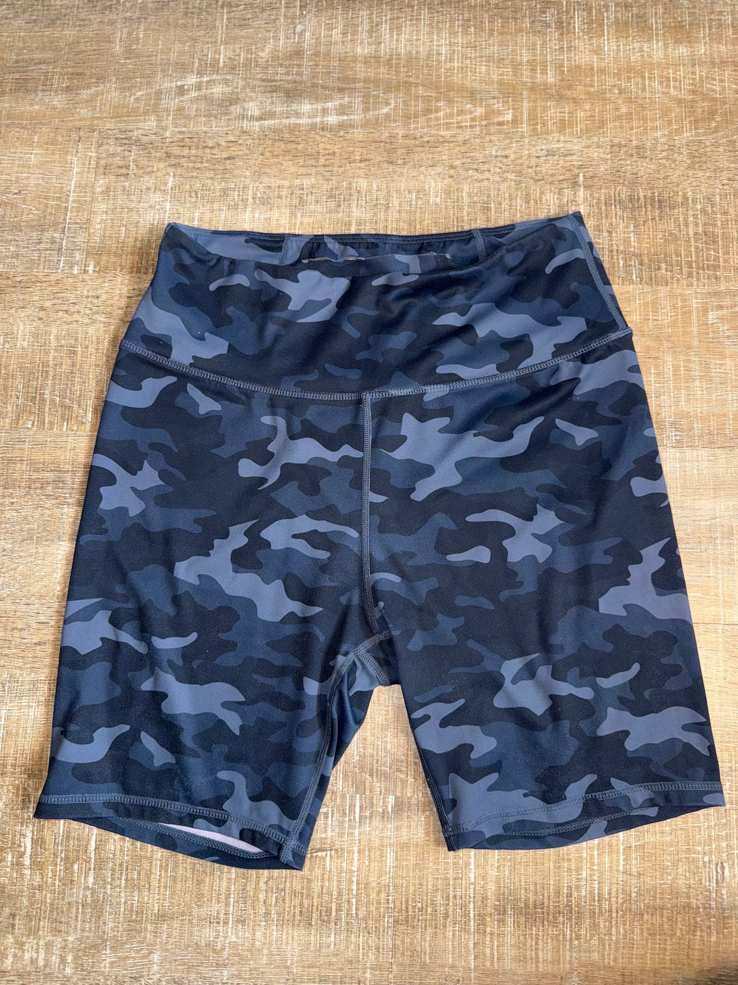 (Large) Blue Camo Biker Shorts