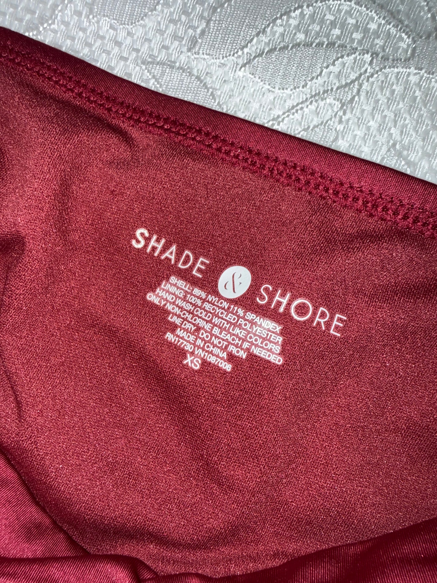 NWT Shade & Shore (XS) Brand New Maroon Low Rise Bikini Swim Bottoms