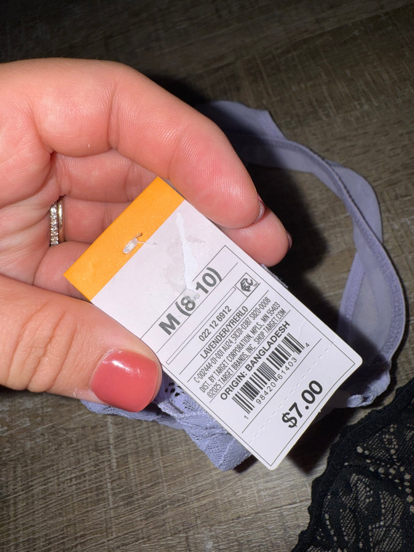 NWT Auden (Medium) Brand New Purple Lace Thong Style Undies