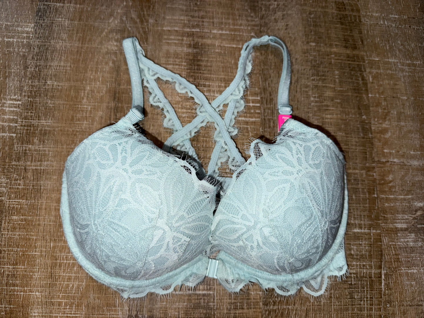 NWT PINK Victoria's Secret (32DD) Brand New Lace Date Racerback Push Up Bra