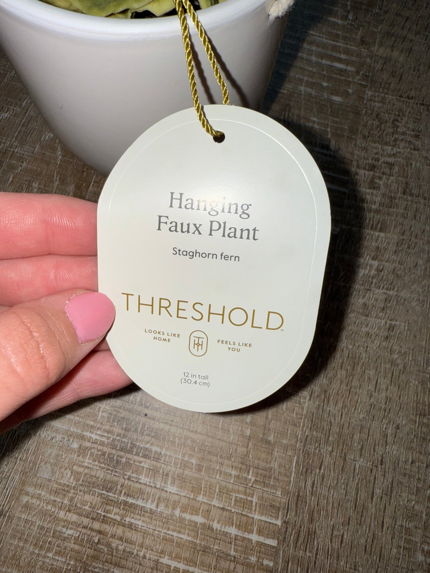Threshold Brand New Hanging Potted Faux Plant