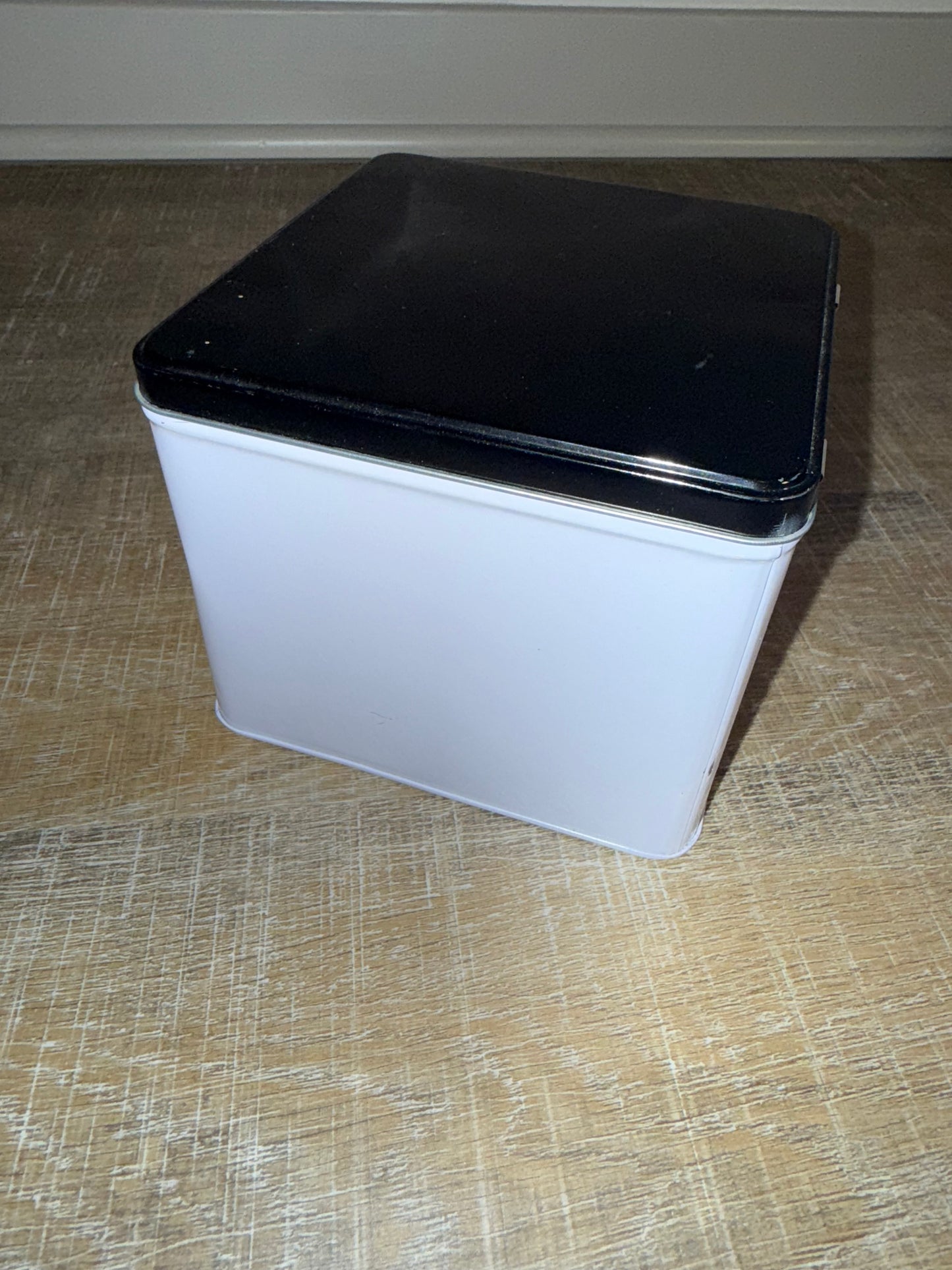 Rae Dunn Black and White Metal 'Sweets' Box