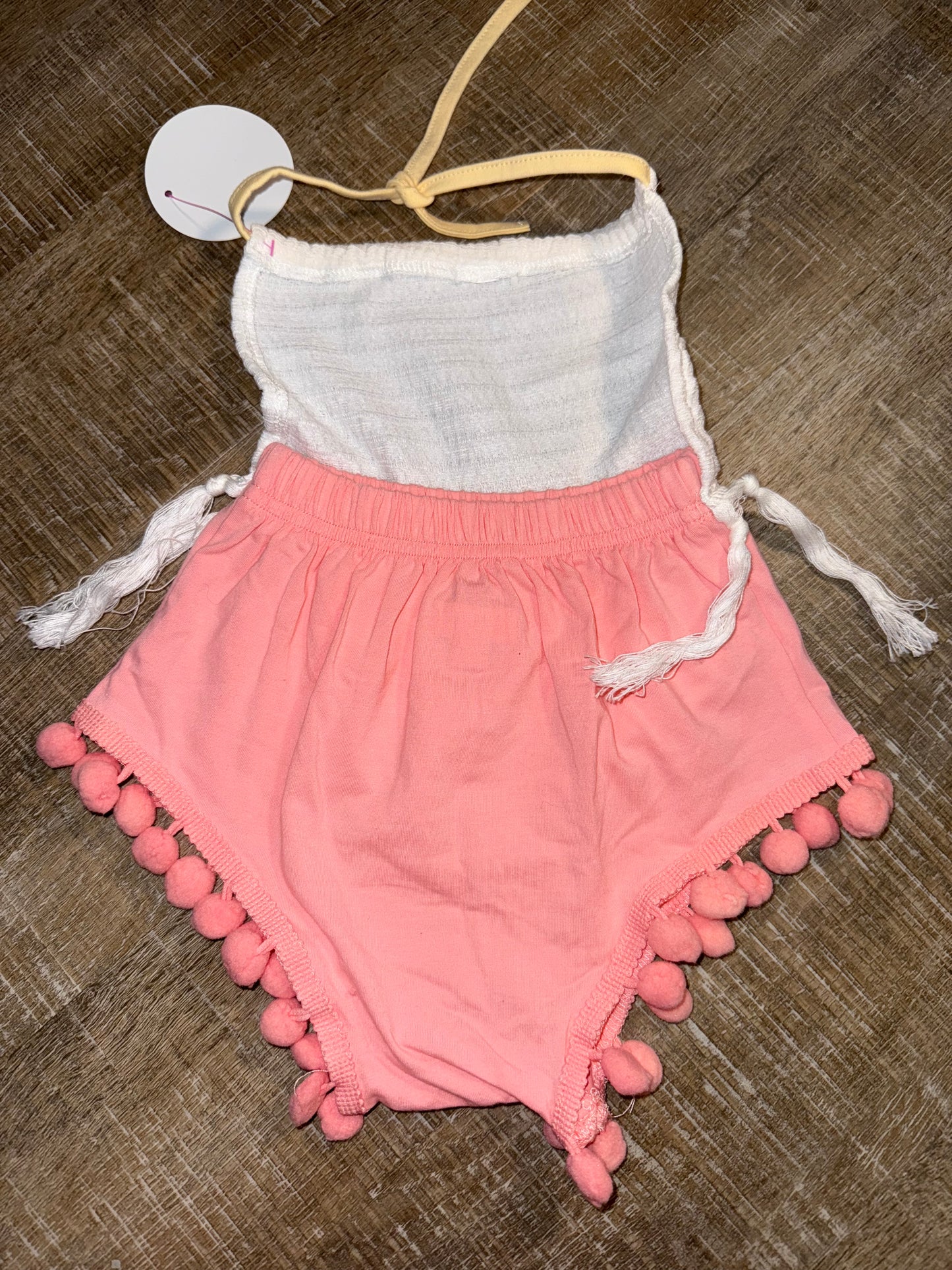 NWT Kauri Angel (6-9 // 12-18 // 18-24 Months) Brand New Tassel//Pom Pom Romper