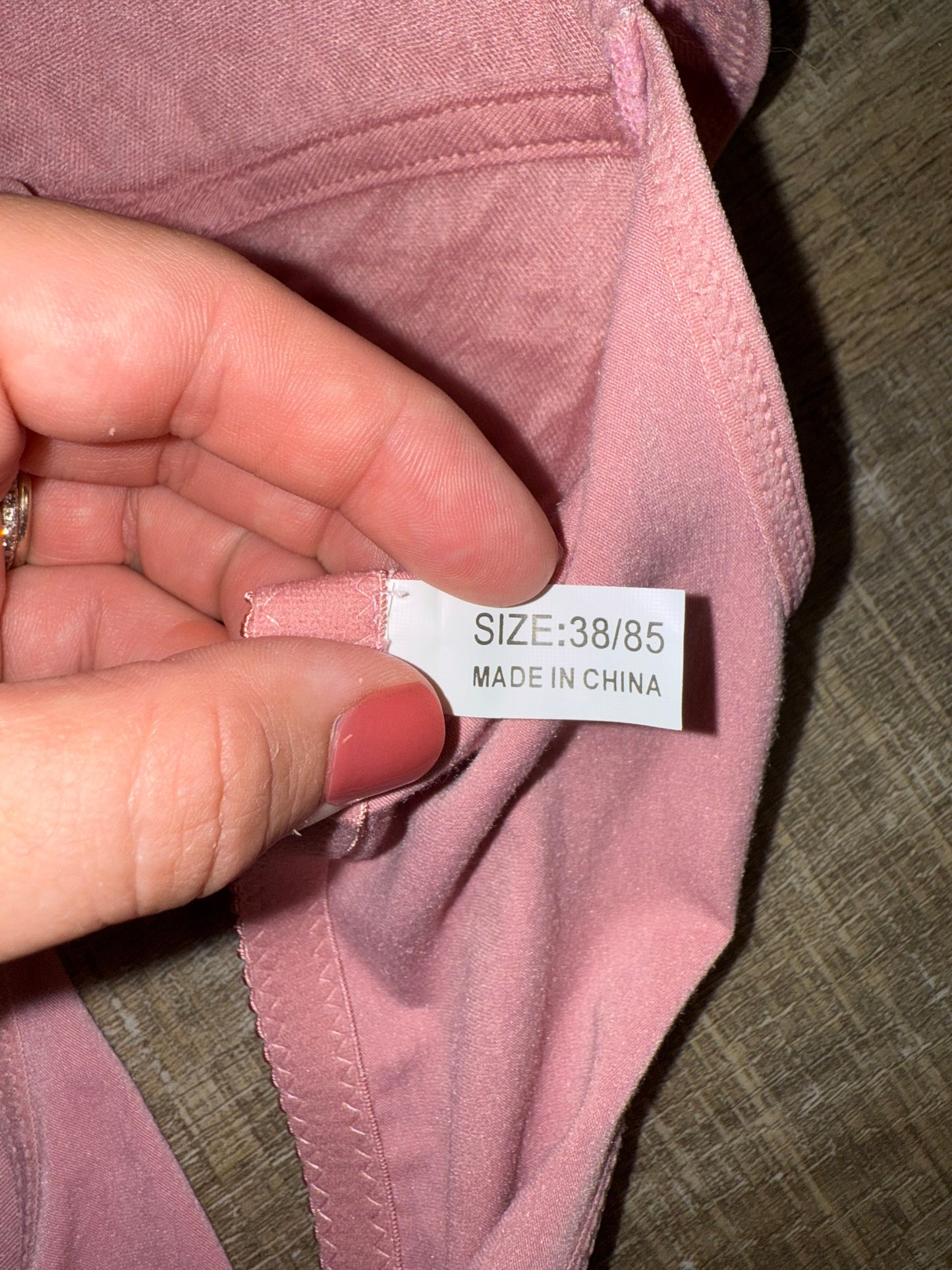 NWT Muji Ting (38/85) Brand New Pink Floral Buttoned Bra