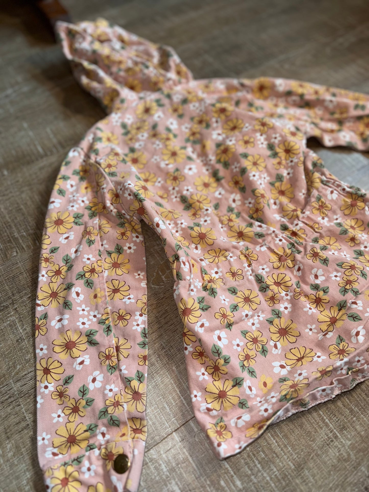 Little Lass (6X) Pink Floral Button Up Jacket