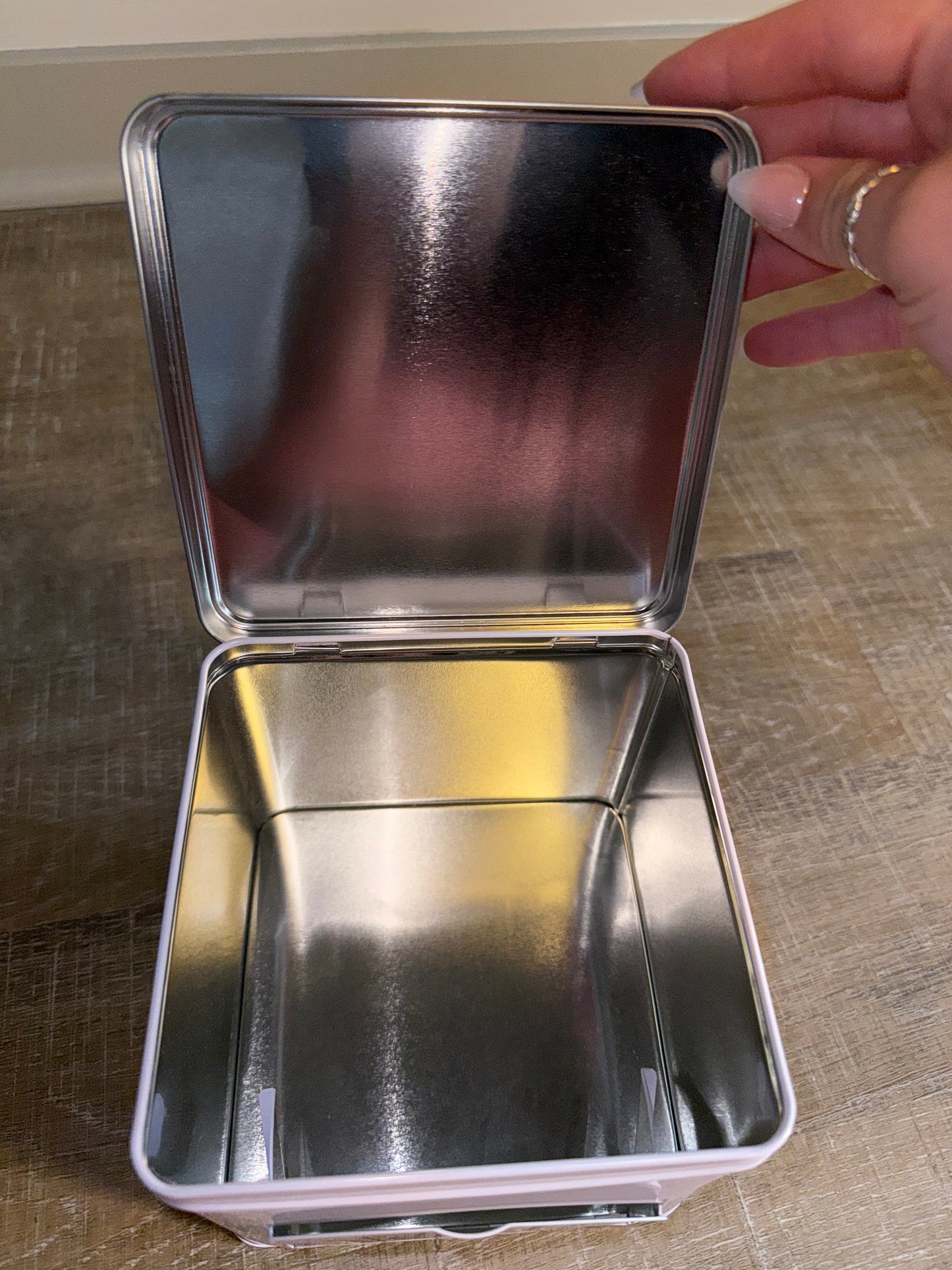 Rae Dunn Black and White Metal 'Sweets' Box