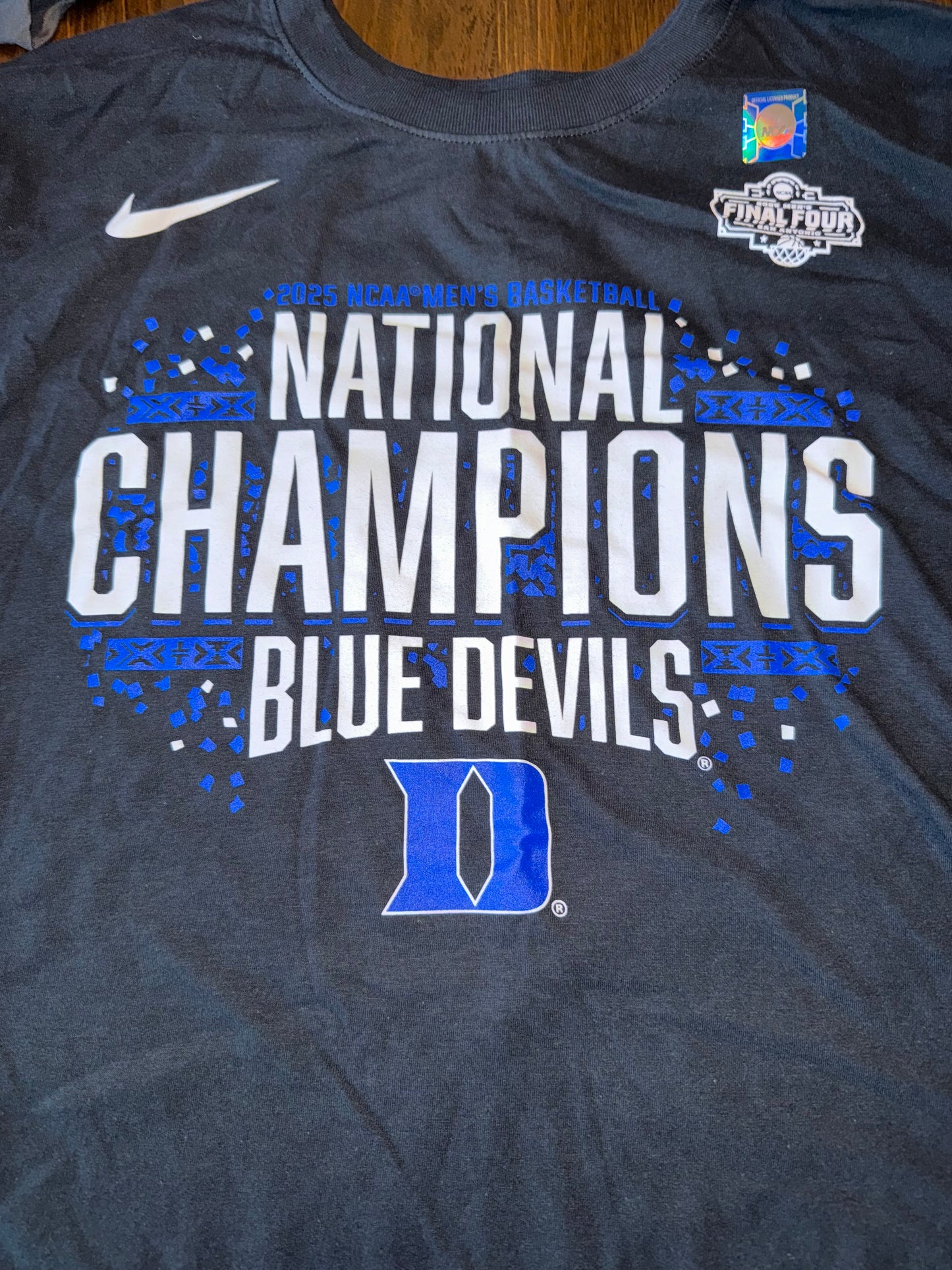 NWT Nike (XXL) Brand New 2025 National Champions Blue Devils Black T-Shirt
