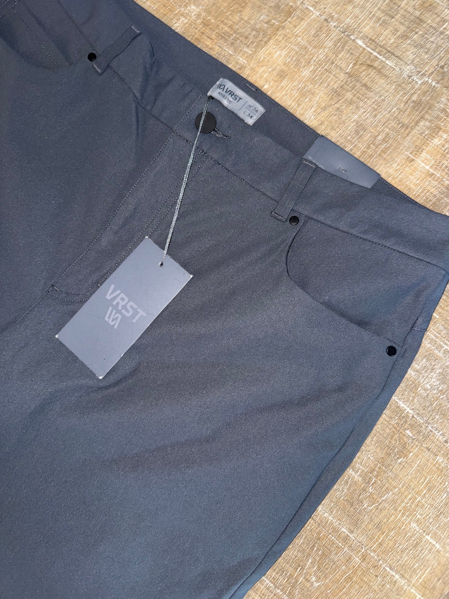 NWT VRST (34) Brand New Dark Grey Athletic Fit with 4 Way Stretch
