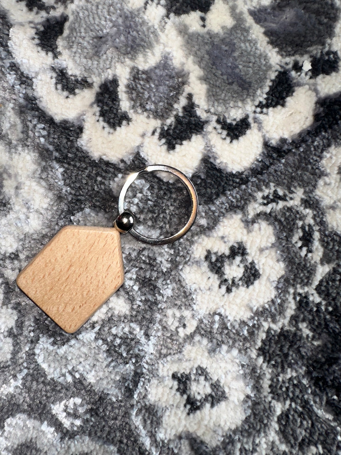'New Home, New Adventures, New Memories' Wooden Keychain