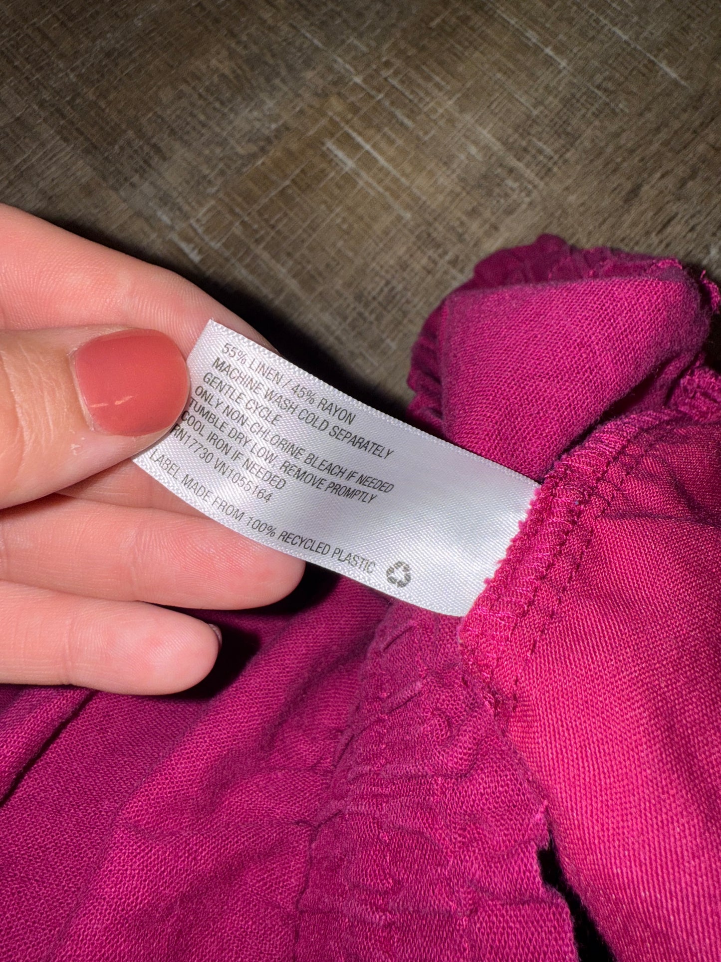 a new day (XS) Pink Drawstring Linen Shorts