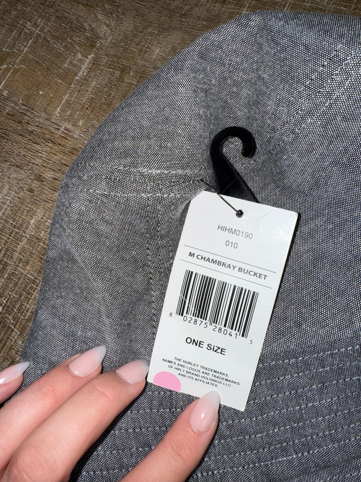 NWT Hurley (OS) Brand New Chambray Bucket Hat