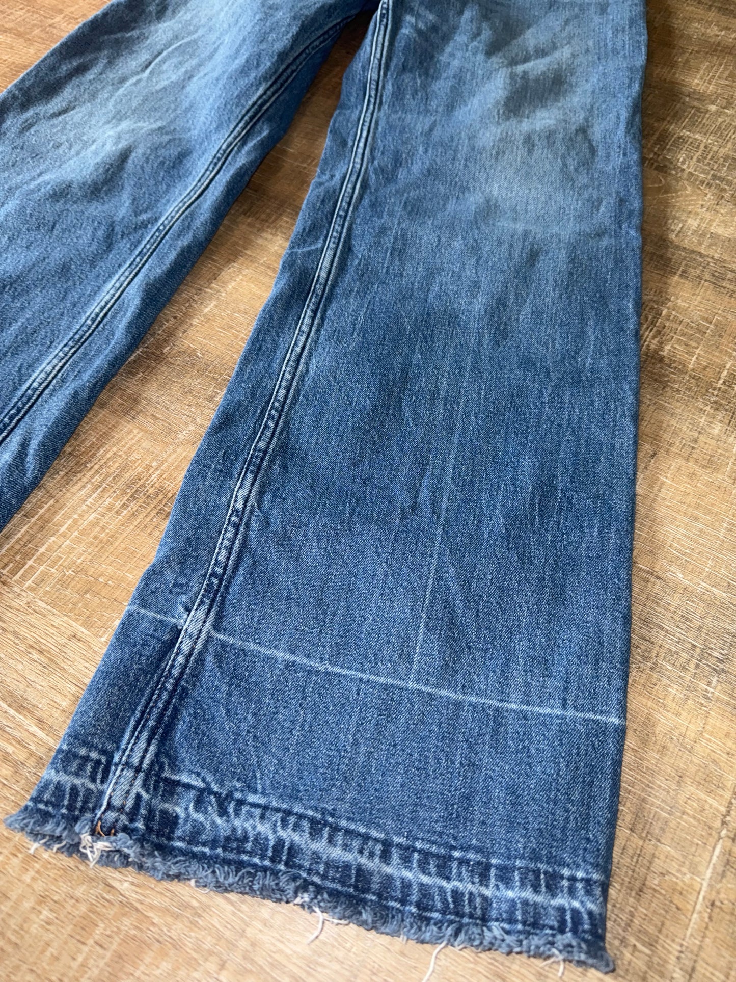 Polo Ralph Lauren (30R) Denim Bootcut Jeans with Frayed Bottom Hem