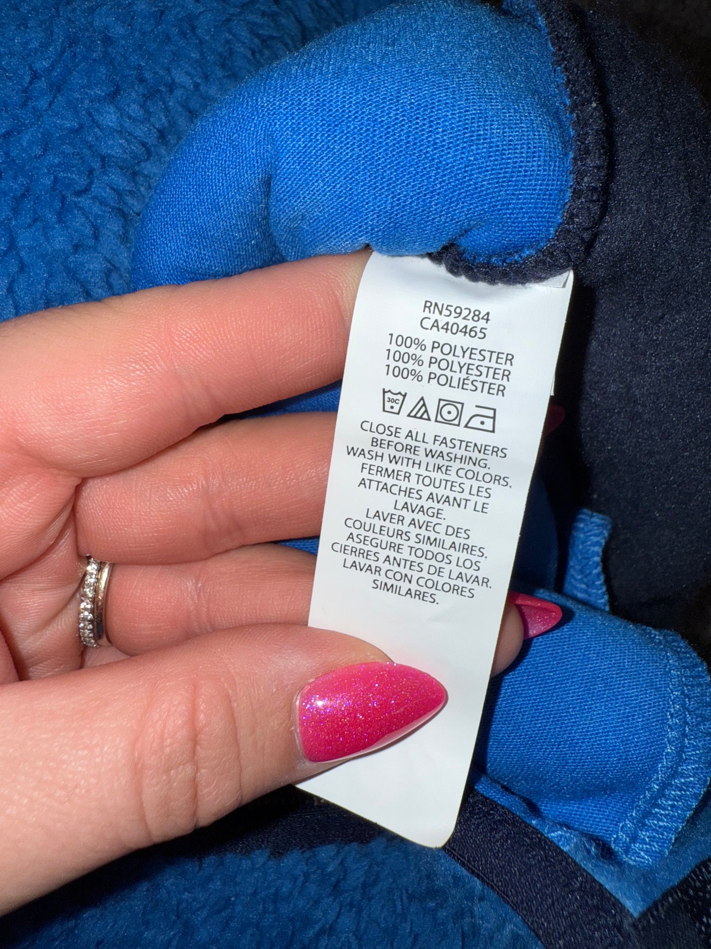 NWT Children's Place (XL) Brand New Blue Full Zip Up Soft Fuzzy Jacket