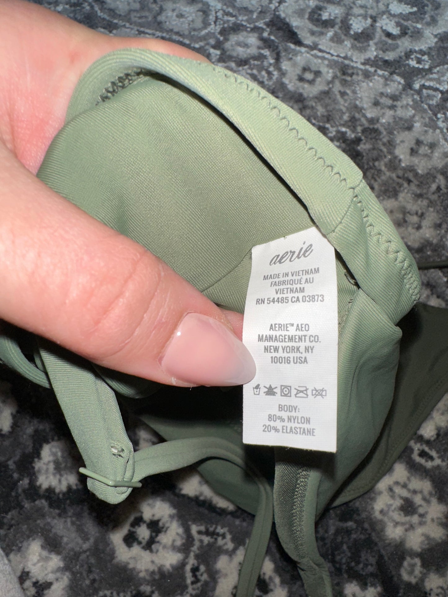 aerie (Medium) Green Triangle Bra