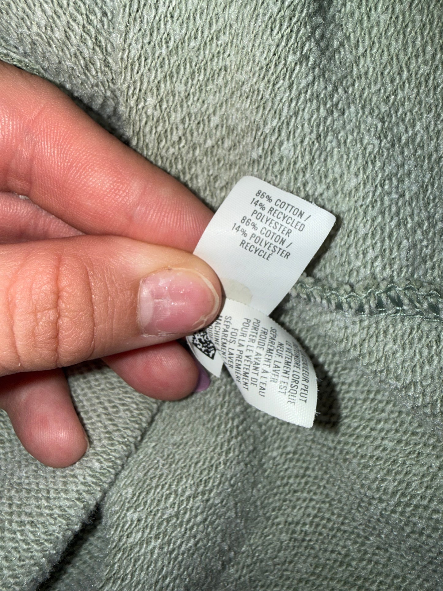 Aerie (Medium) Green Oversized Distressed V-Neck Hoodie