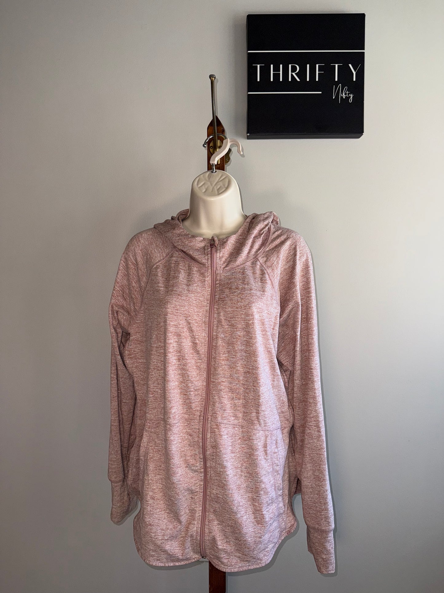 Tangerine (XL) Blush Full Zip Up Active Jacket