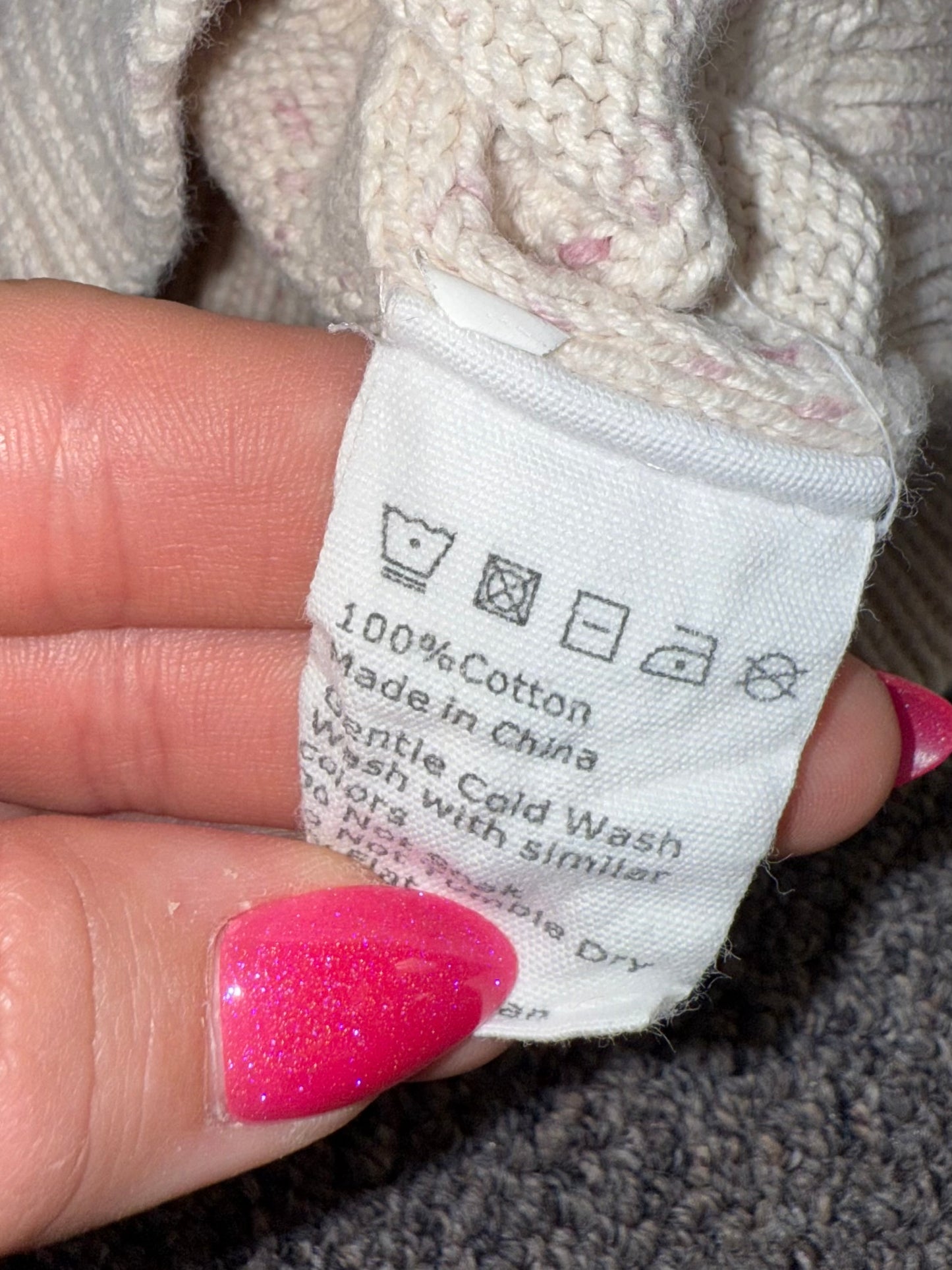 Jamie Kay (6-12 Months) Neutral Knit Sweater with Ribbed Trim & High Neck