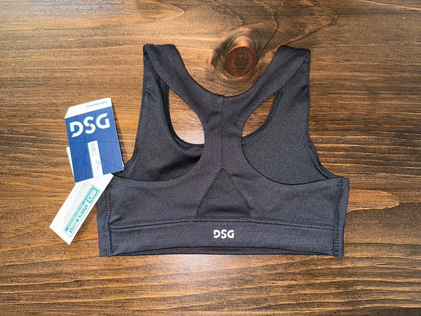 NWT DSG (Girls XS) Brand New Black Sports Bra