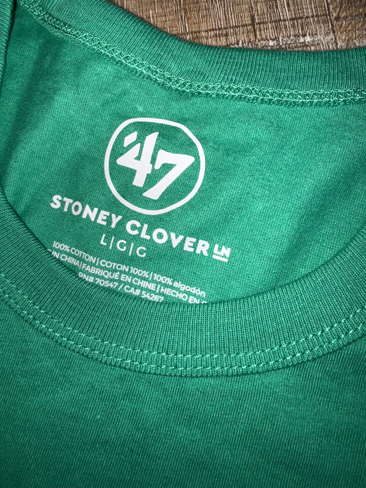 NWT 47 (M//L//XXL) Brand New Embroidered 'Stoney Clover Lane' Green T-Shirt